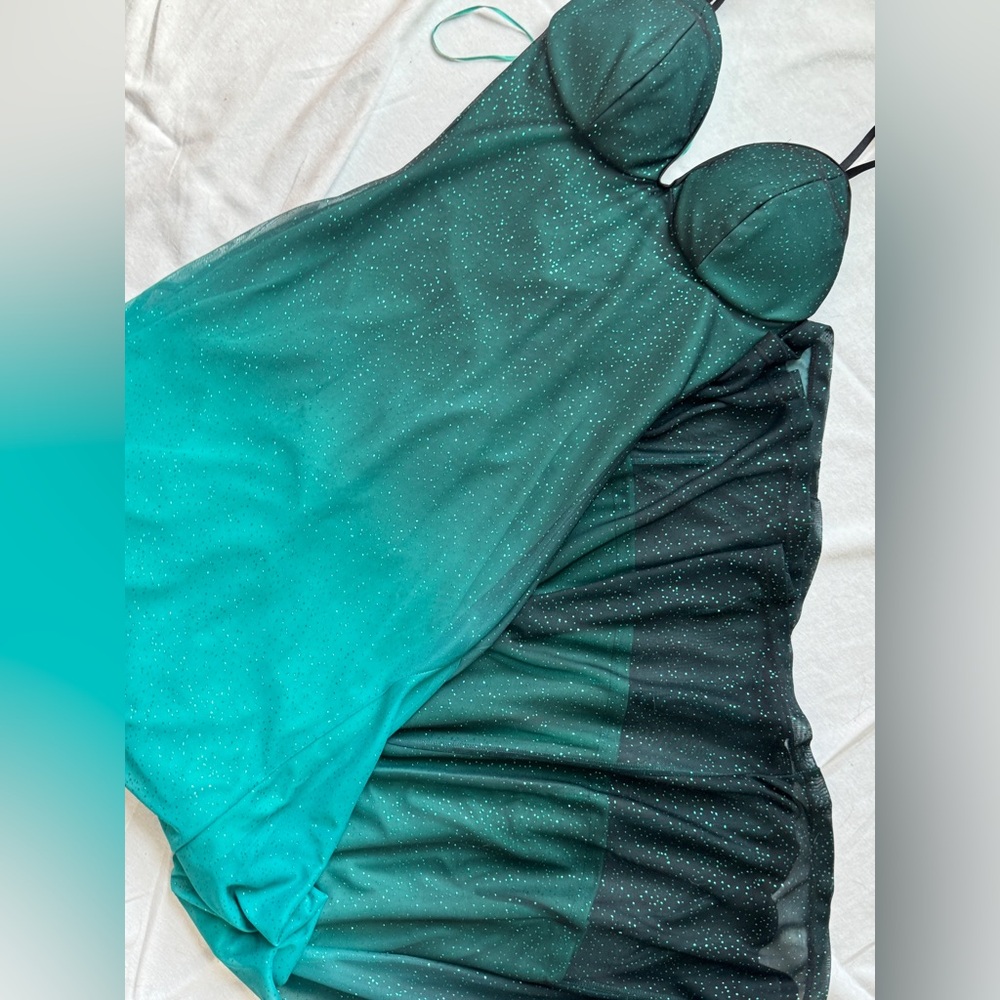 Elegant Green Glitter Dress